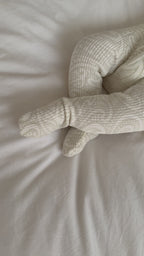 Basics ribbed knit Onesie- The wolf- oat milk.