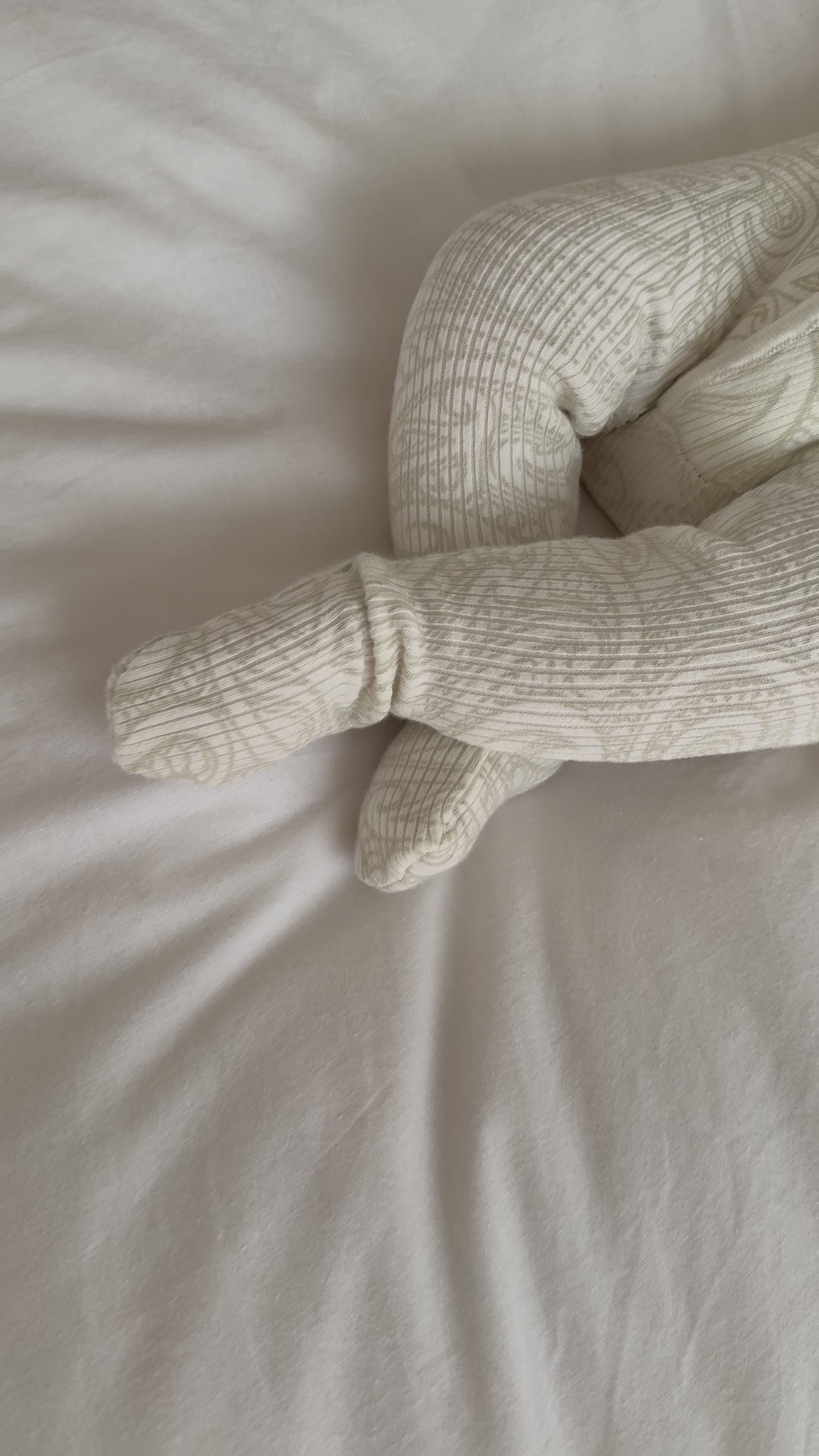 Basics ribbed knit Onesie- The wolf- oat milk.