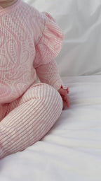 Basics ribbed knit Onesie- The wolf- Ballerina