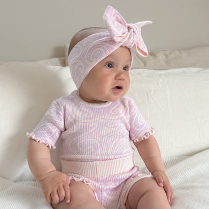 Basics Knitted bow headband- The wolf - Petal & Bloom